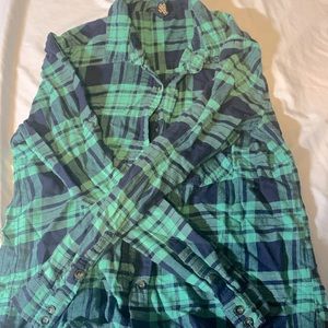 Forever 21 blue turquoise flannel.